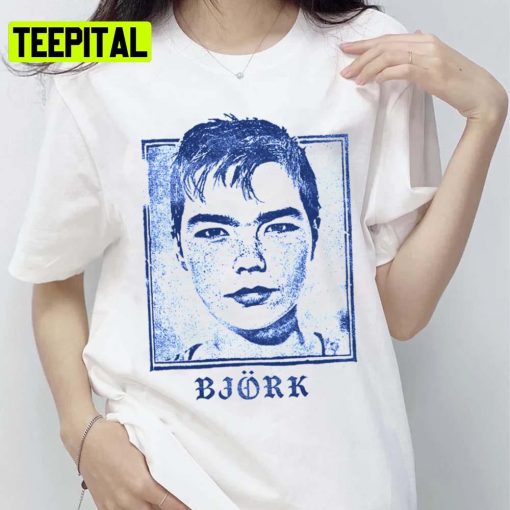 Bjork In Short Hair Bue Art Unisex T-Shirt