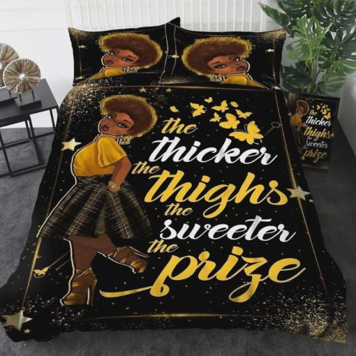 Black Girl Black Pattern Cotton Bedding Sets