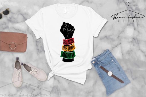 Black History Month Fist Black Lives Matter Pride Unisex T-Shirt