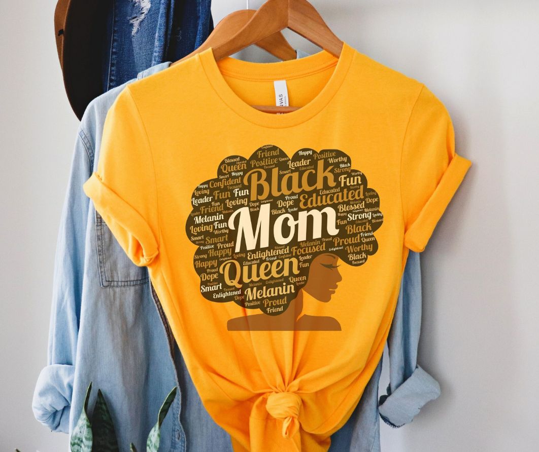 Black Mom Mothers Day Gift T-Shirt