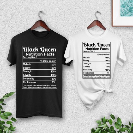 Black Queen Nutrition Facts Unisex T-Shirt