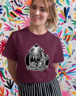 Black Spotted Toothy Monster Creature Unisex T-Shirt