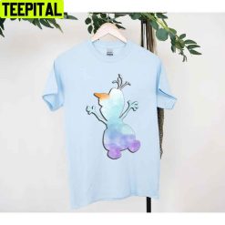 Blue And Purple Watercolor Snowman Unisex T-Shirt