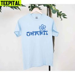 Blue Art Ohana Lilo And Stitch Unisex T-Shirt