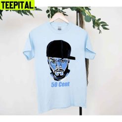 Blue Digital Art 50 Cent Rapper Unisex T-Shirt