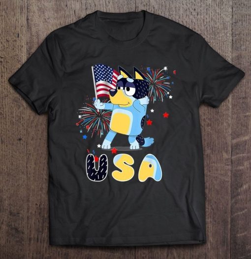 Bluey 4th Of July Red White And Blue America Unisex T-Shirt