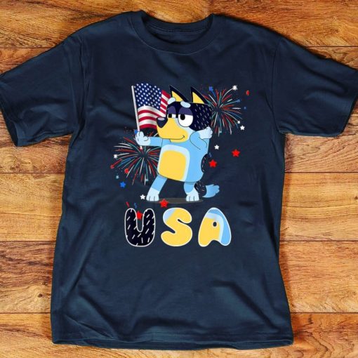 Bluey 4th Of July Red White And Blue America Unisex T-Shirt