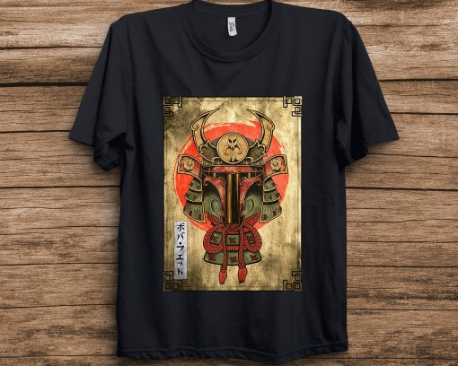 Boba Fett Samurai Style Poster Star Wars Unisex T-Shirt