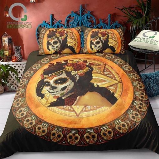 Bomcom Day Of The Dead Dia De Los Muertos Mexican Dark Horror Gs-Cl-Ml1004 Bedding Set