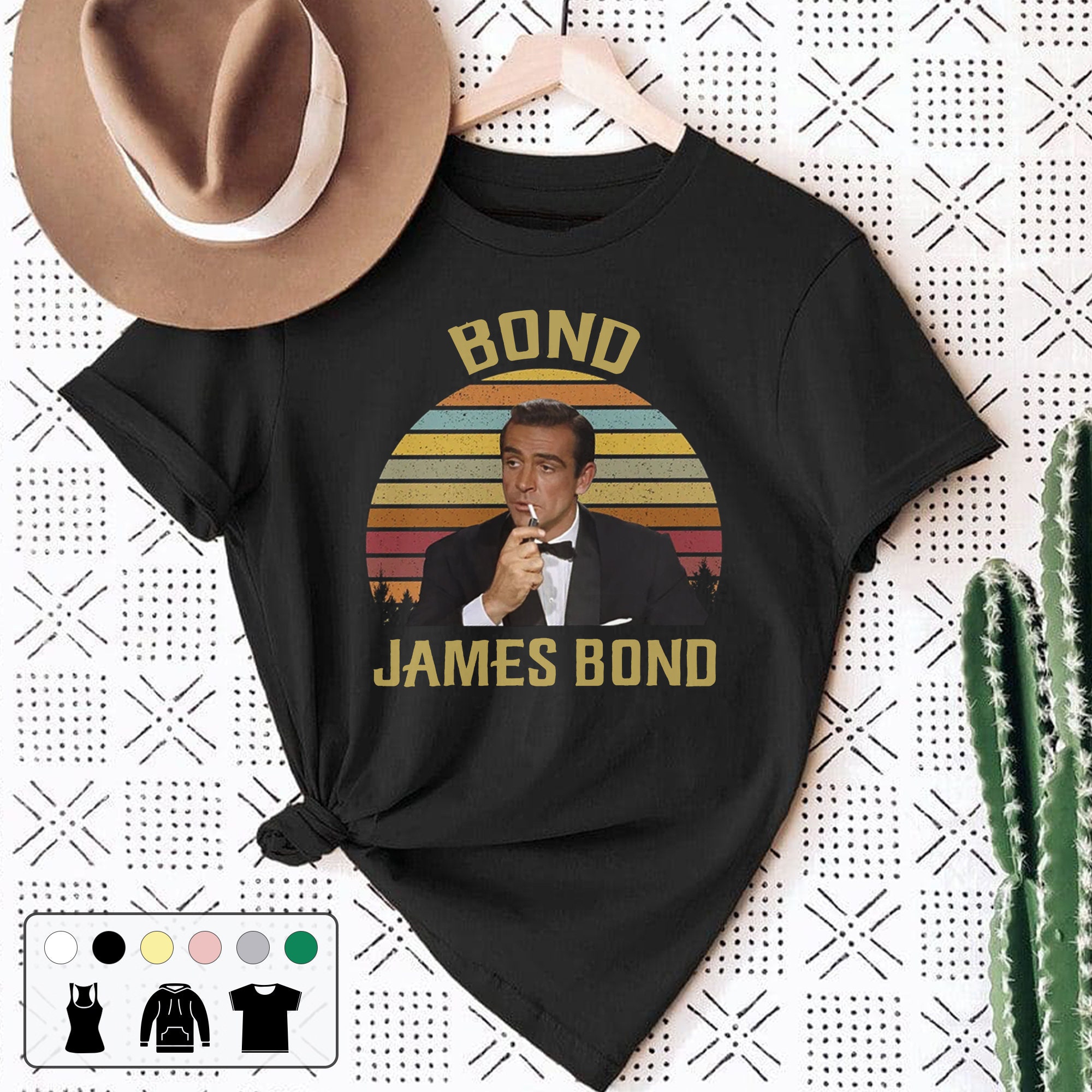 Bond James Bond 007 Vintage Retro Unisex T-Shirt