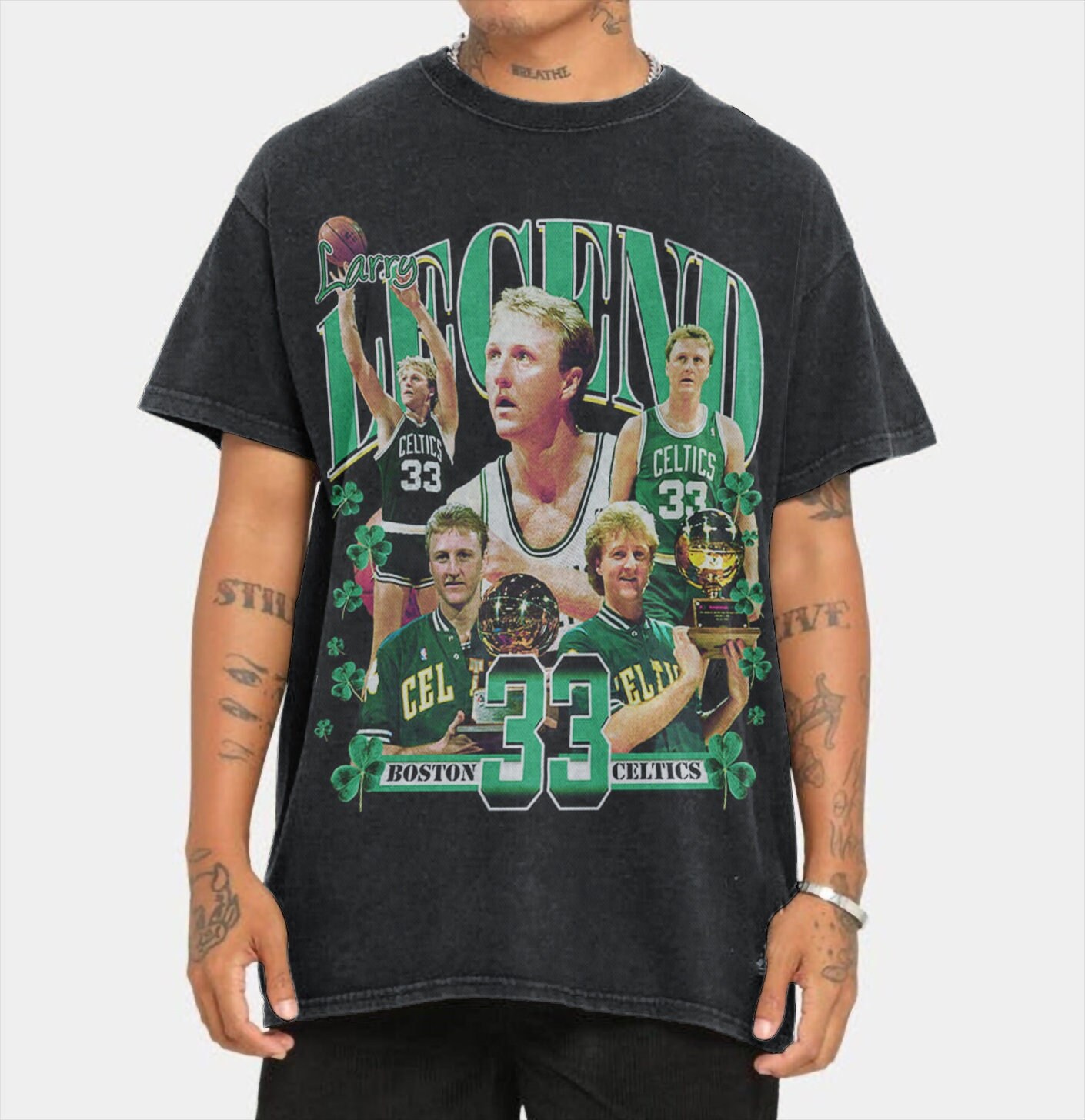 Boston Celtics Nba Champion Larry 90s Bootleg Vintage Basketball Unisex T-Shirt