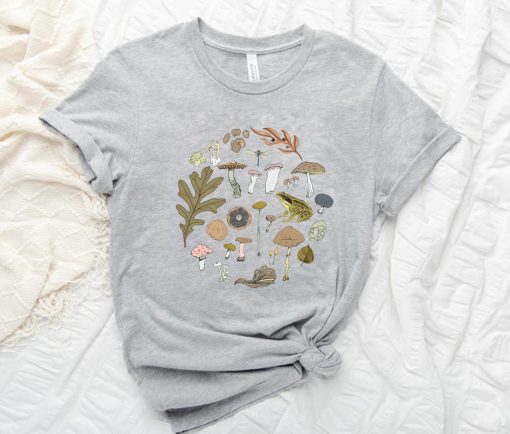 Botanical Vintage Mushroom Spring Forager Unisex T-Shirt