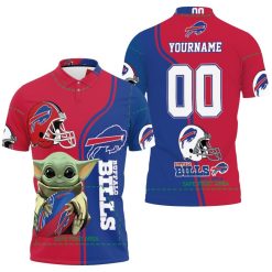 Buffalo Bills Baby Yoda The Mandalorian Personalized Polo Shirt All Over Print Shirt 3d T-shirt