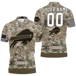 Buffalo Bills Camo Pattern 3d Personalized Polo Shirt  All Over Print Shirt 3d T-shirt