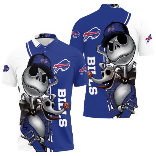 Buffalo Bills Jack Skellington And Zero Polo Shirt All Over Print Shirt 3d T-shirt