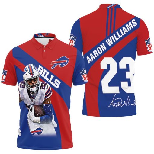 Buffalo Bills Number 23 Aaron Williams With Sign Polo Shirt All Over Print Shirt 3d T-shirt