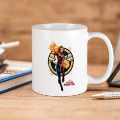 Captain Marvel Photon Fists Premium Sublime Ceramic Coffee Mug White