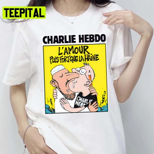 Cartoon Stabbing Charlie Hebdo Unisex T-Shirt