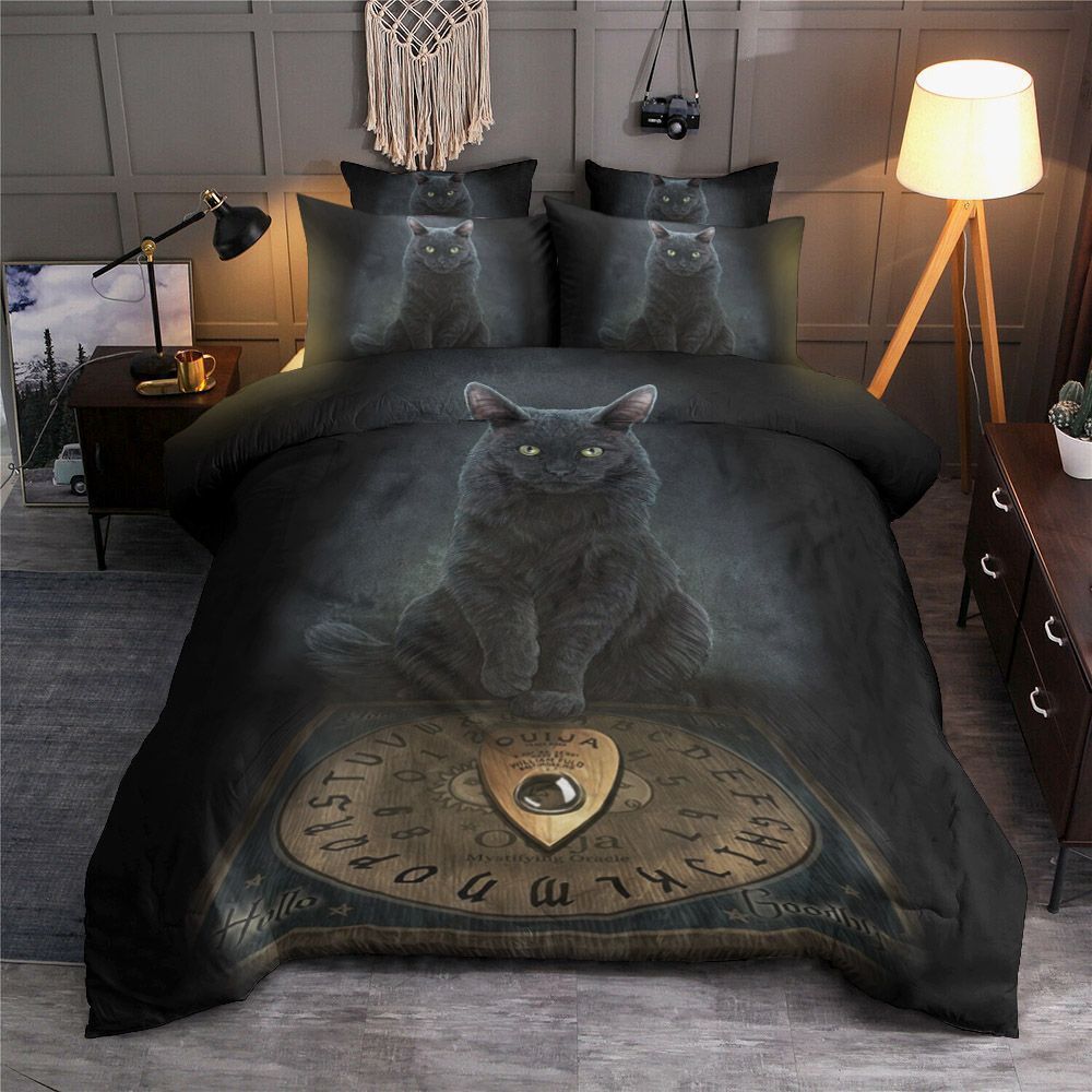 Cat With Ouija Board Cotton Bedding Sets