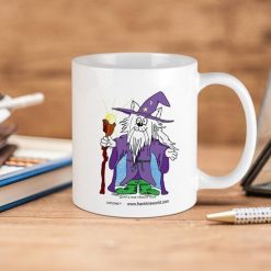 Catoon Wizard Cat Premium Sublime Ceramic Coffee Mug White