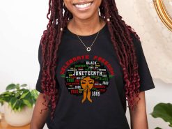 Celebrate Freedom Melanin Girl Independence Day Black Girl Juneteenth Unisex T-Shirt