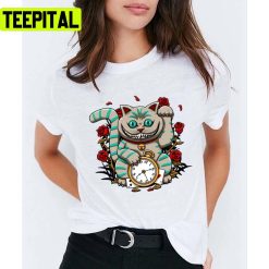 Cheshire Maneki Alices Adventures In Wonderland Unisex T-Shirt