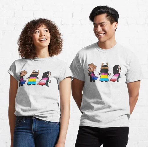 Chibi Tv Series Bisexual Lgbt Happy Pride Month Marvel Studio Unisex T-Shirt