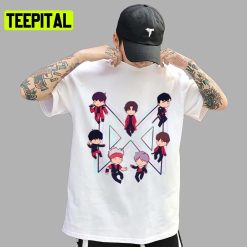 Chibi Version All Members Of Monsta X Unisex T-Shirt