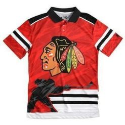 Chicago Blackhawks Nhl Thematic Polyester Polo Shirt 3d All Over Print Shirt3901 All Over Print Shirt 3d T-shirt