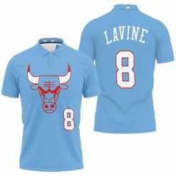 Chicago Bulls Zach Lavine 8 2020 City Edition Blue Jersey Inspired Polo Shirt Model A3279 All Over Print Shirt 3d T-shirt