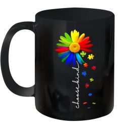 Choose Kind Autism Awareness Daisy Flower Premium Sublime Ceramic Coffee Mug Black