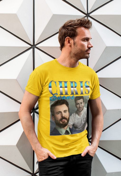 Chris Evans Marvel Captain America Vintage Art Unisex T-Shirt