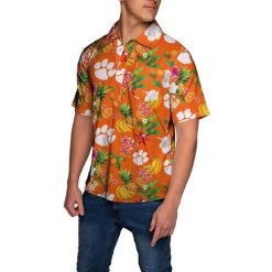 Clemson Tigers Ncaa Fruit Flair Mens Short Sleeve Polo Shirt 3d All Over Print Shirt3815 All Over Print Shirt 3d T-shirt