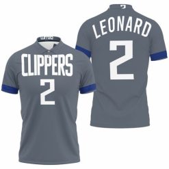 Clippers Kawhi Leonard 2020-21 Earned Edition Gray Jersey Inspired Style Polo Shirt Model A3300 All Over Print Shirt 3d T-shirt