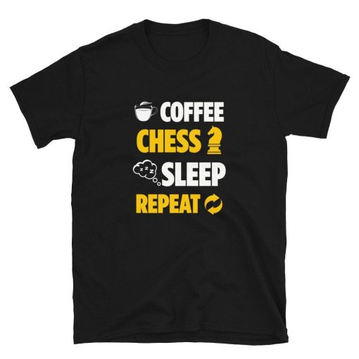 Coffee Chess Sleep Repeat Chess Girl Unisex T-Shirt