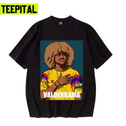 Colombia Portrait Carlos Valderrama Football Legend Unisex T-Shirt