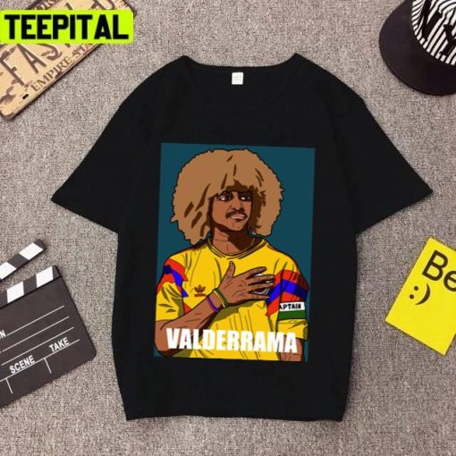 Colombia Portrait Carlos Valderrama Football Legend Unisex T-Shirt