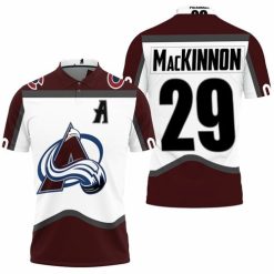 Colorado Avalanche Nathan Mackinnon 29 Nhl 2020 White And Wine Jersey Inspired Style Polo Shirt Model A31497 All Over Print Shirt 3d T-shirt