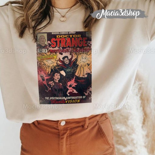 Comic Dr Strange & Scarlet Witch 2022 Marvel Multiverse Of Madness Unisex Sweatshirt