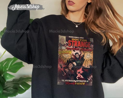 Comic Dr Strange & Scarlet Witch 2022 Marvel Multiverse Of Madness Unisex Sweatshirt