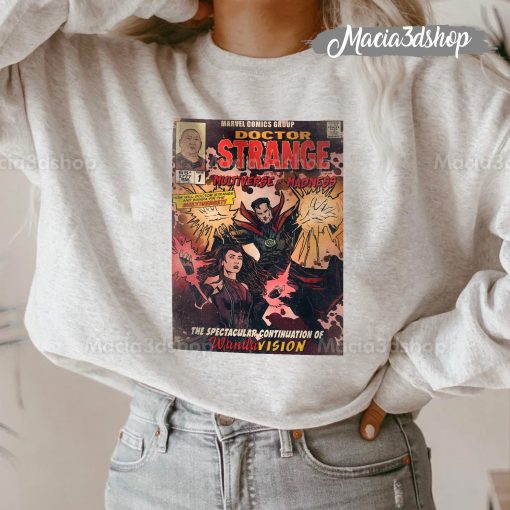 Comic Dr Strange & Scarlet Witch 2022 Marvel Multiverse Of Madness Unisex Sweatshirt