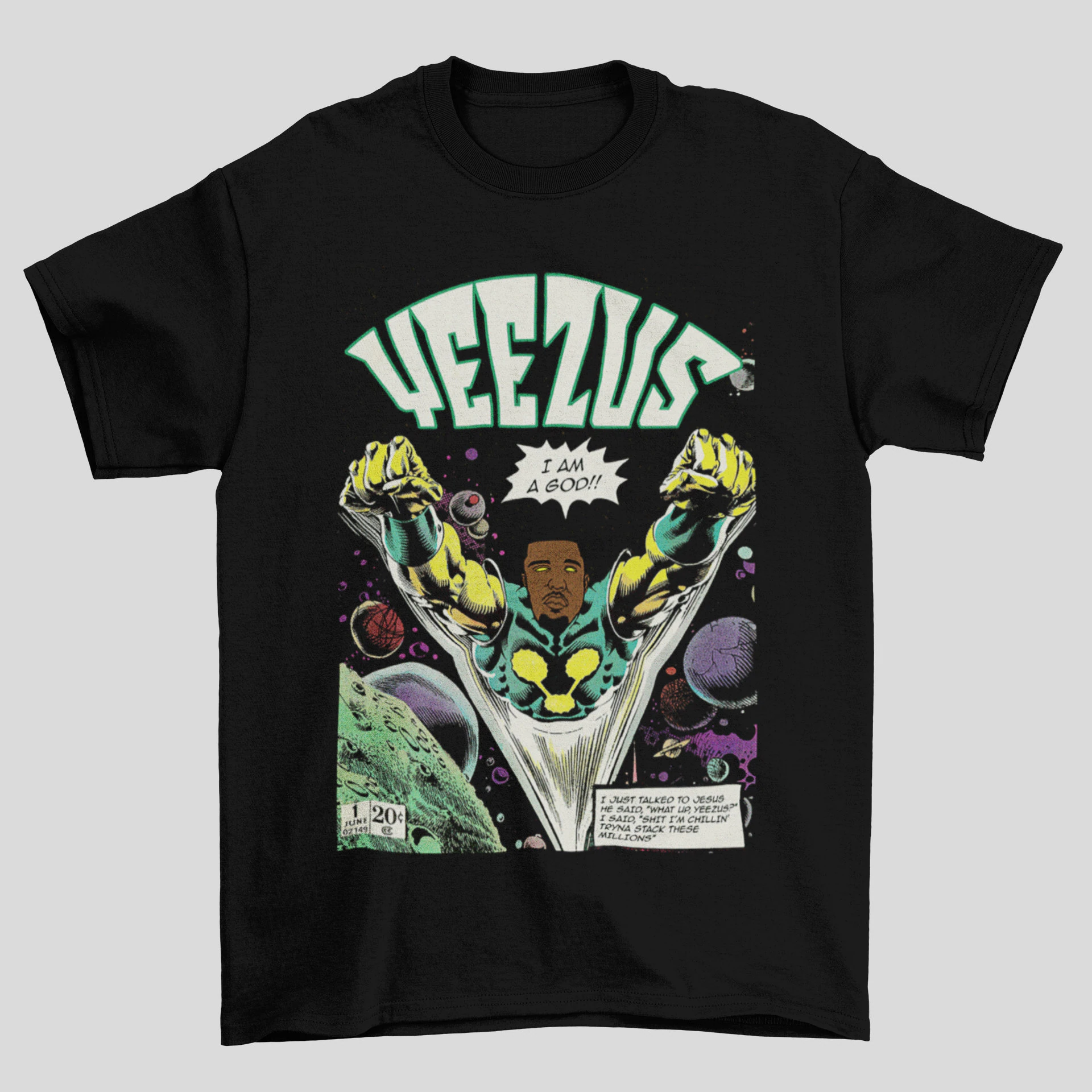Comic Style Kanye West Inspired Jeenyuhs Yeezus Unisex T-Shirt