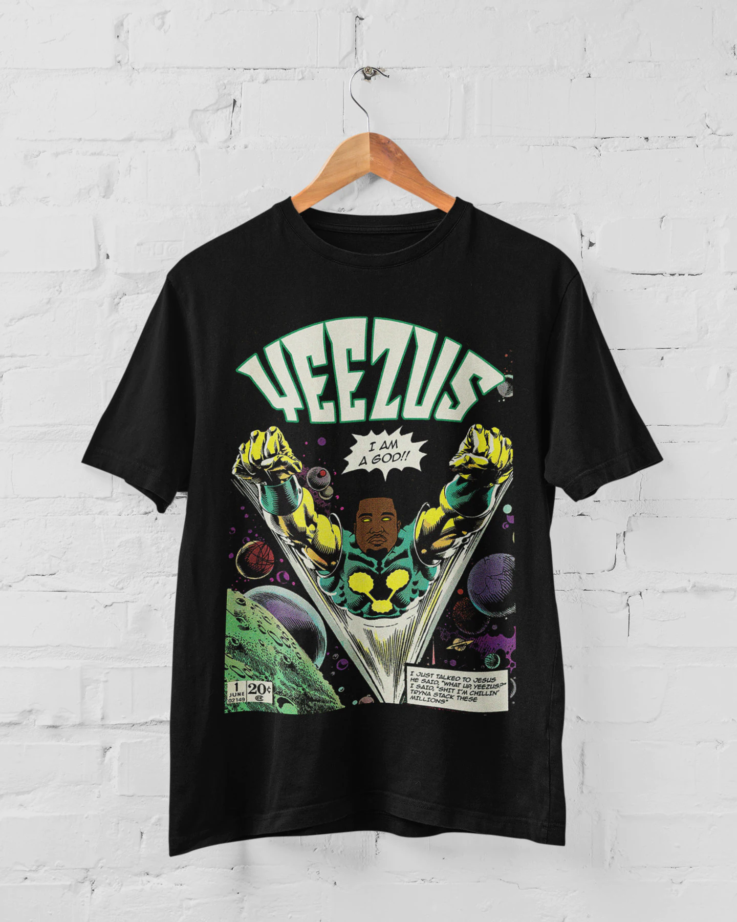 Comic Style Kanye West Inspired Jeenyuhs Yeezus Unisex T-Shirt