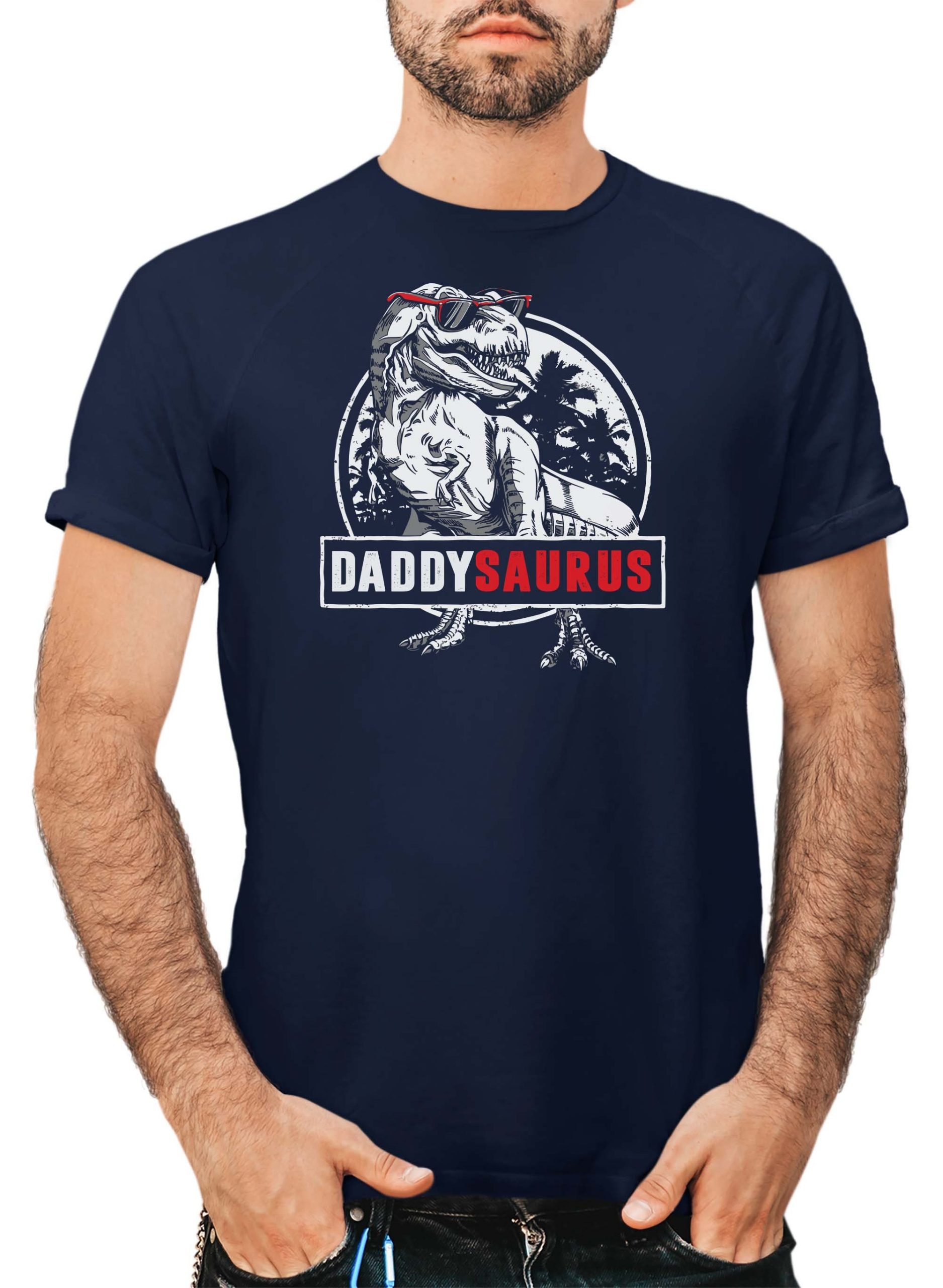 Cool Daddysaurus T-Rex Dino Fun Dads Father's Day Unisex T-Shirt
