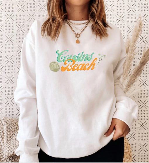 Cousins Beach Retro Art Unisex Sweatshirt