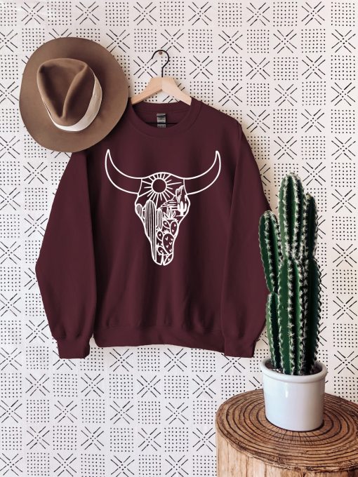 Cow Skull Desert Unisex Sweatshirt