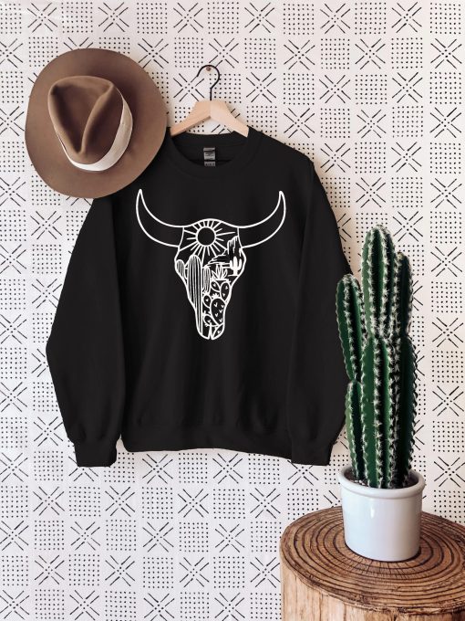 Cow Skull Desert Unisex Sweatshirt