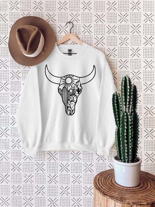 Cow Skull Desert Unisex Sweatshirt