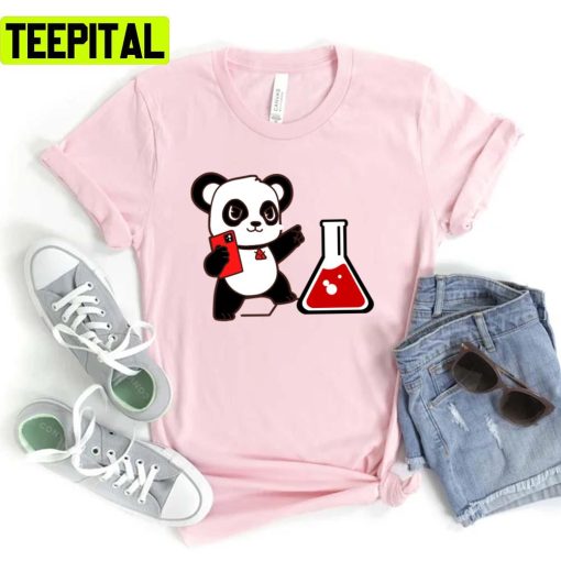 Crazy Chemist Panda And Teachers Graphic Unisex T-Shirt