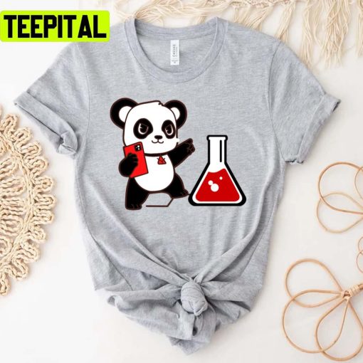 Crazy Chemist Panda And Teachers Graphic Unisex T-Shirt